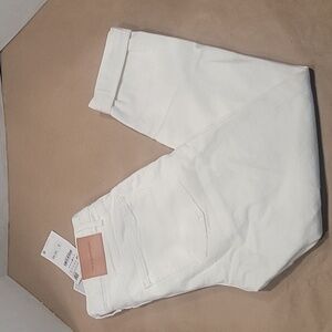 Zara Size 6 The Slim Boyfriend in Off-White, NWT